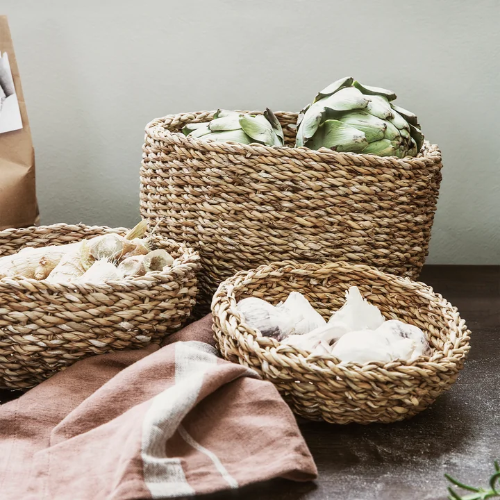 Bread Basket, natural (set of 2) from Nicolas Vahé
