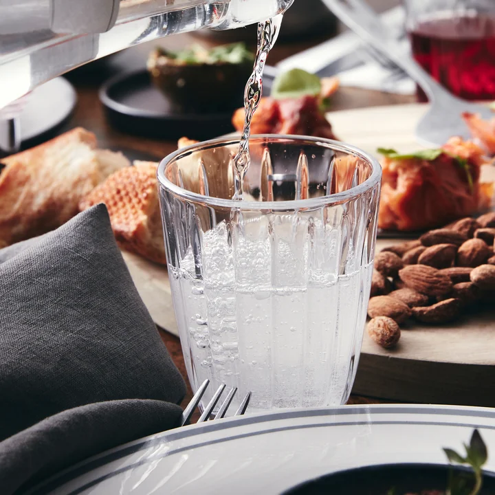 Groove Water glass, clear (set of 4) from Nicolas Vahé