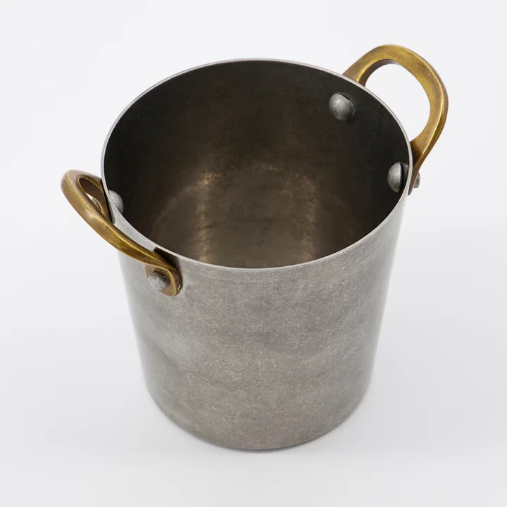 Nicolas Vahé - Presentation Bucket, brushed stainless steel (set of 2)