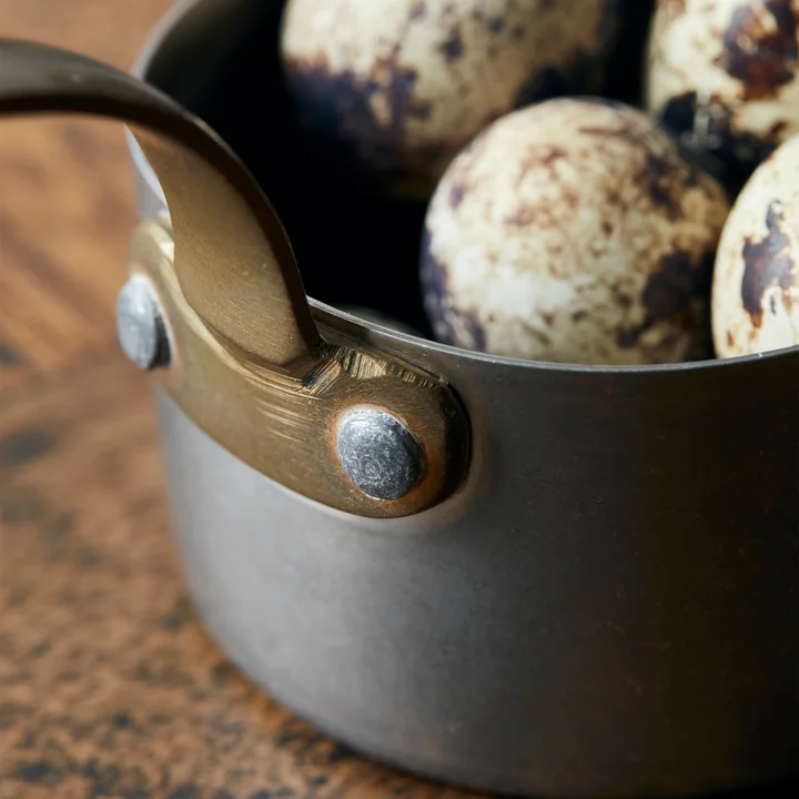 Presentation Mini saucepan, brushed stainless steel (set of 2) by Nicolas Vahé