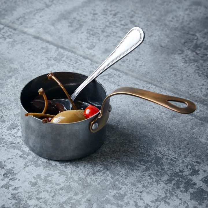 Presentation Mini saucepan, brushed stainless steel (set of 2) by Nicolas Vahé