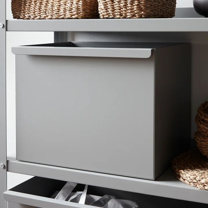 Rack Storage box for shelf, 38 cm x 30 cm, gray from Nicolas Vahé