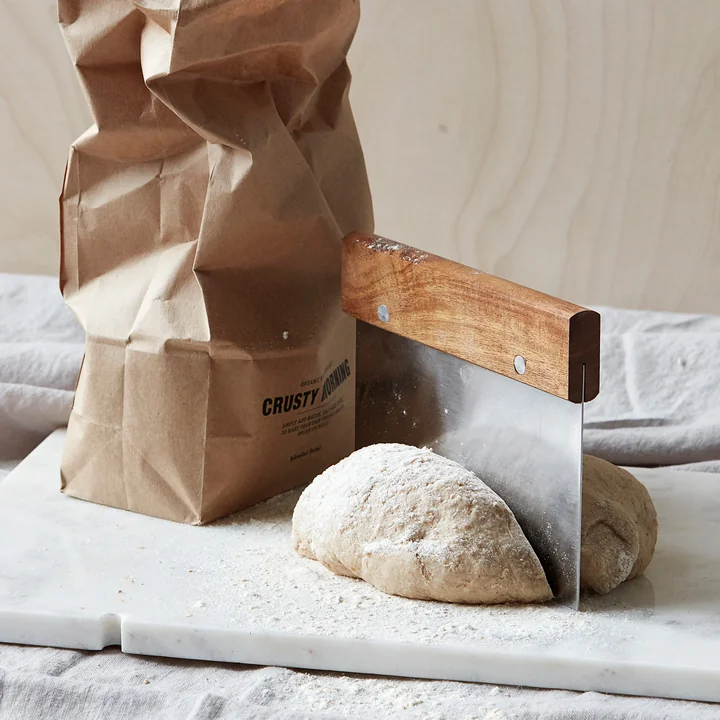 Dough cutter, acacia natural / stainless steel from Nicolas Vahé