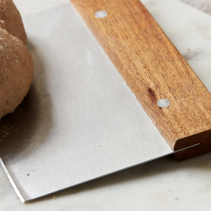 Dough cutter, acacia natural / stainless steel from Nicolas Vahé
