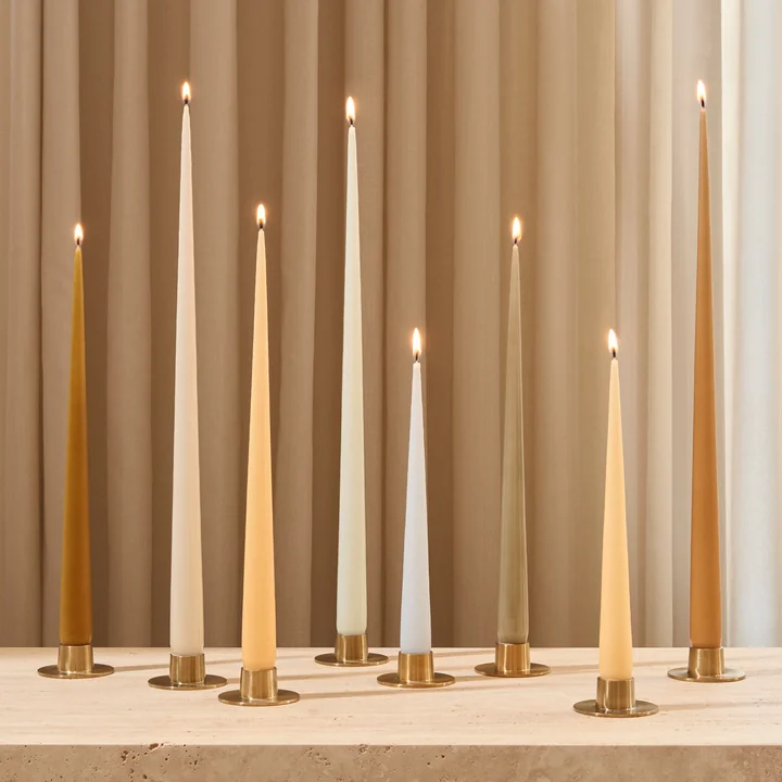ester & erik - candle holder for whip candles, ⌀ 6 cm, gold / matt