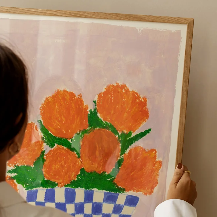 Orange Flowers by Carla Llanos for The Poster Club