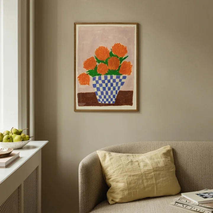 Orange Flowers by Carla Llanos for The Poster Club