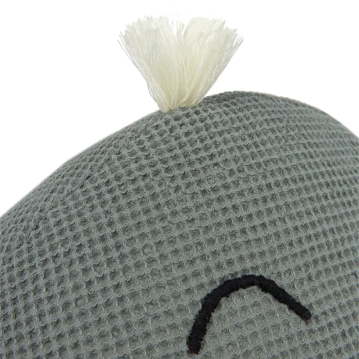 Nobodinoz - Wabi Sabi Cushion, Whale, 42 x 20 cm, azure