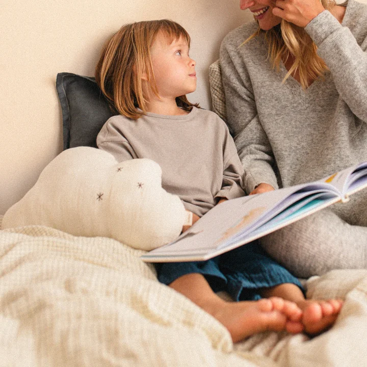 Wabi Sabi Musselin Cloud Cushion, 37 x 25 cm, natural from Nobodinoz