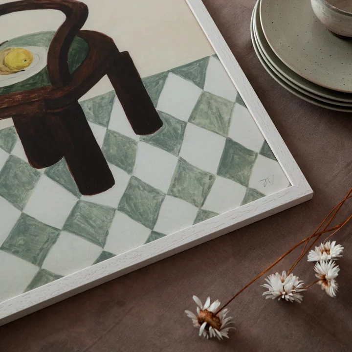 Picture frame oak white for The Poster Club