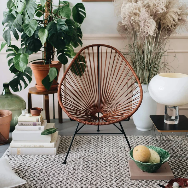 Acapulco Chair Leather, cognac / black from Acapulco Design