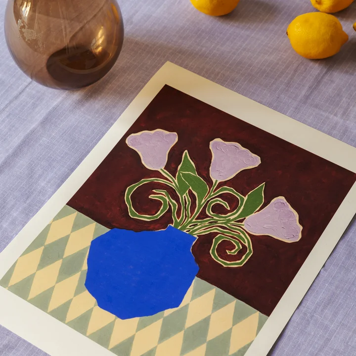 Purple Flowers by Carla Llanos for The Poster Club