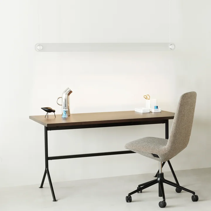 Dim Linear pendant lamp, brushed aluminum from Normann Copenhagen