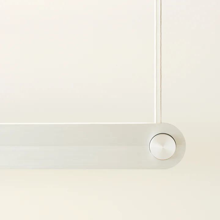 Dim Linear pendant lamp, brushed aluminum from Normann Copenhagen
