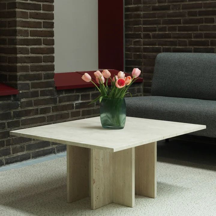 Edge Coffee table, large, travertine from Normann Copenhagen