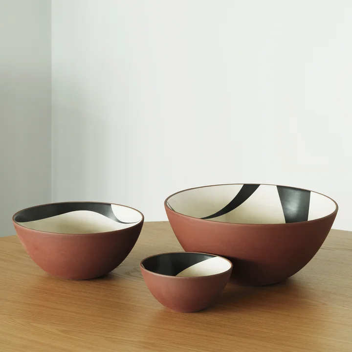 Line Bowl, red clay from Normann Copenhagen
