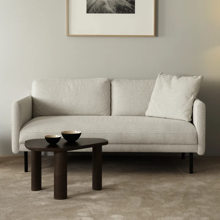 Rar 2-seater sofa, black / Venezia off-white from Normann Copenhagen