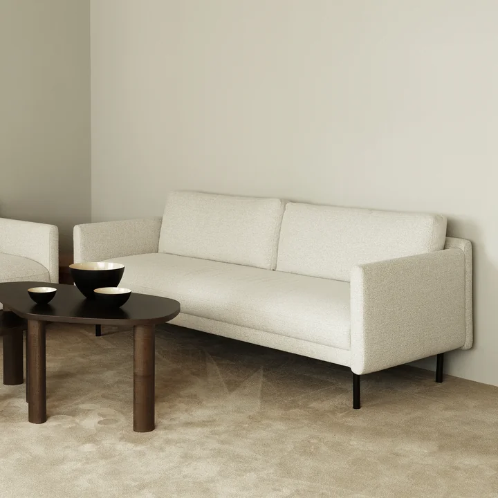 Rar 3-seater sofa, black / Venezia off-white from Normann Copenhagen