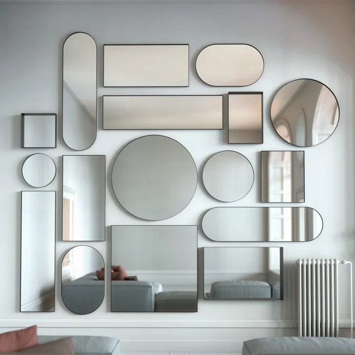 Frost - Unu Wall mirror with frame (oval)