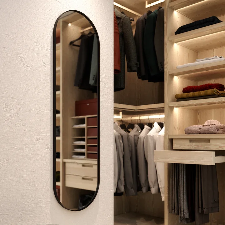 Frost - Unu Wall mirror with frame (oval)