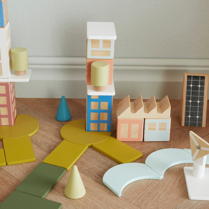 Aiden City wooden blocks from Kids Concept