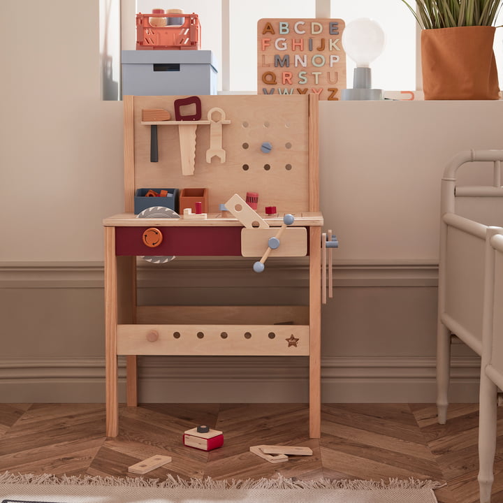 Kid's Hub Workbench with accessories from Kids Concept