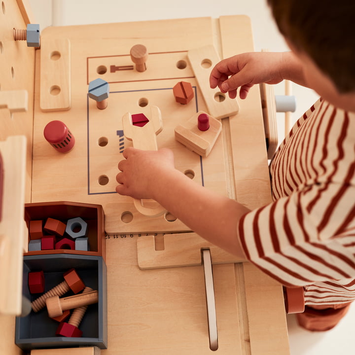 Kid's Hub Workbench with accessories from Kids Concept