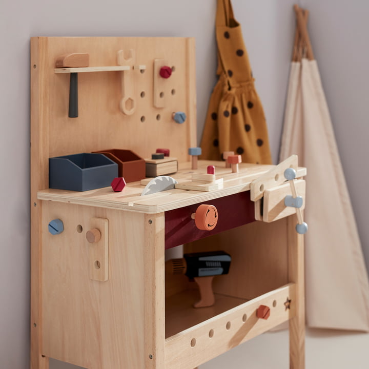 Kid's Hub Workbench with accessories from Kids Concept