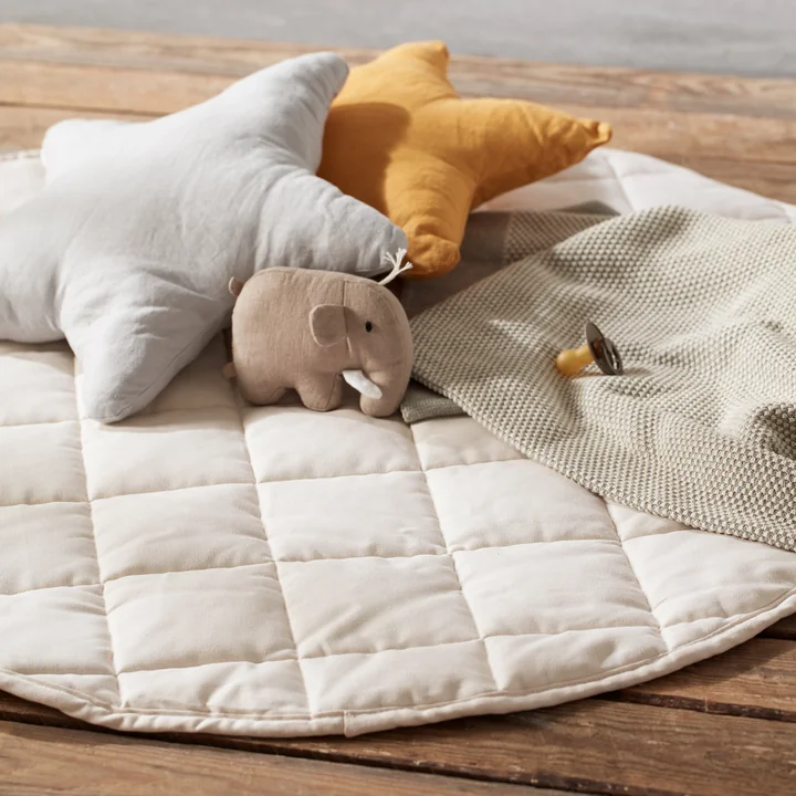 Play rug, round, Ø 100 cm, offwhite by Kids Concept