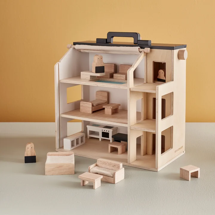 Aiden Portable doll's house with accessories from Kids Concept