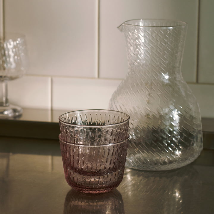 Syksy Glass, 220 ml, mauve (set of 2) from Marimekko