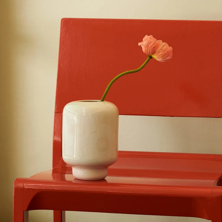 Unikko Ceramic vase, 18 cm, foam by Marimekko