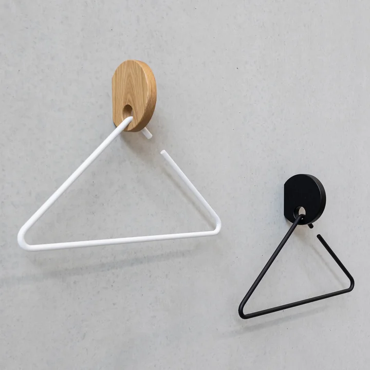HANA - 3ECKE clothes hanger, white and black