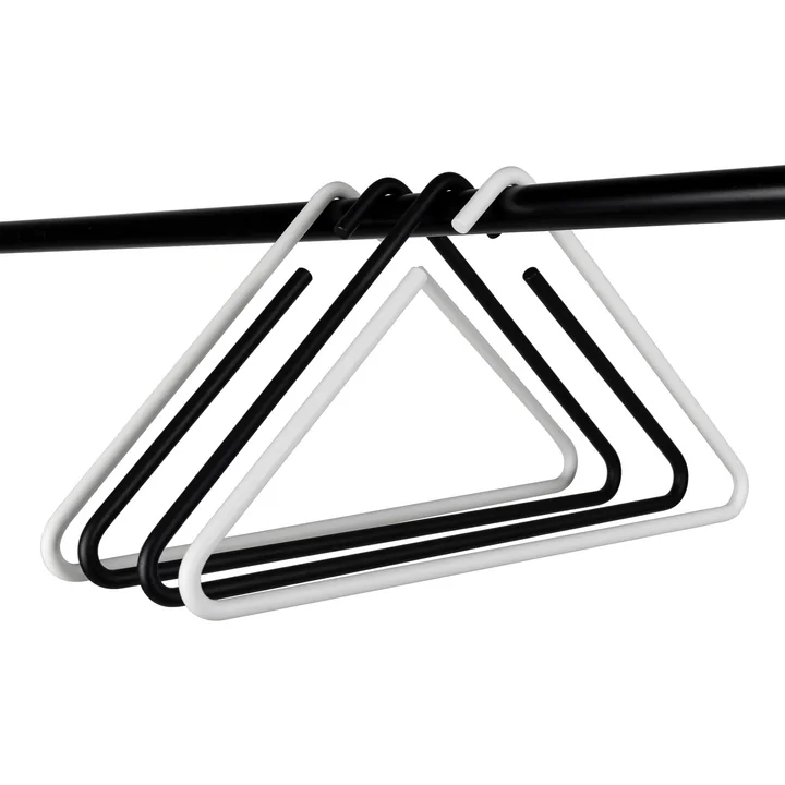 HANA - 3ECKE Coat hanger, white and black