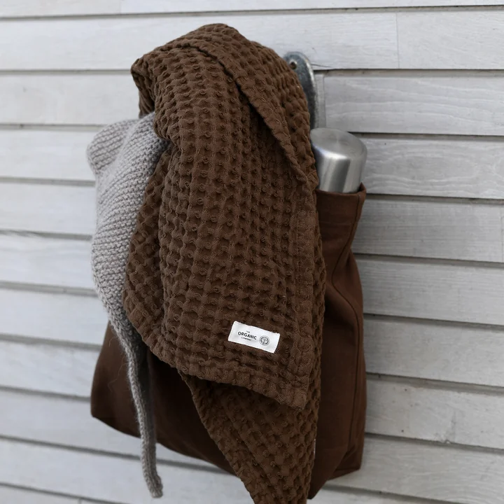 The Organic Company - Big Waffle Towel, 50 x 75 cm, teak