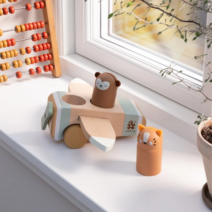 Wooden airplane from Sebra