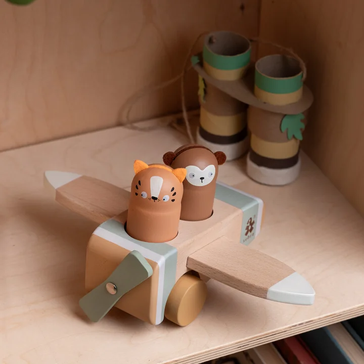 Wooden airplane from Sebra