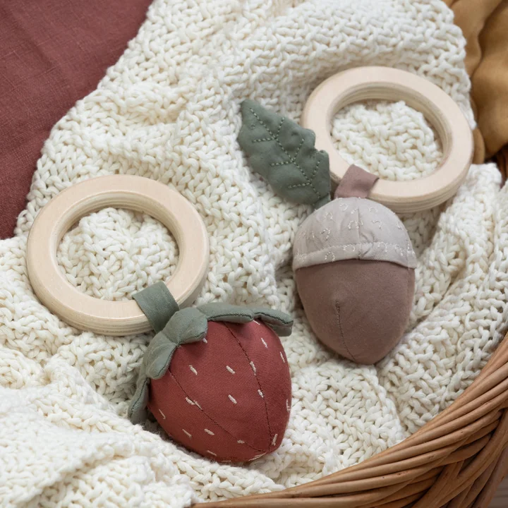 Organic cotton rattle from Sebra