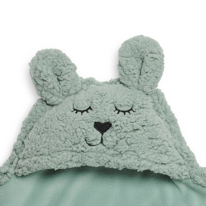 Wrap-around blanket Bunny, 100 x 105 cm, ash green by Jollein