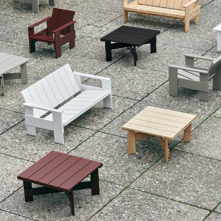 Crate Lounge sofa and side table from HAY