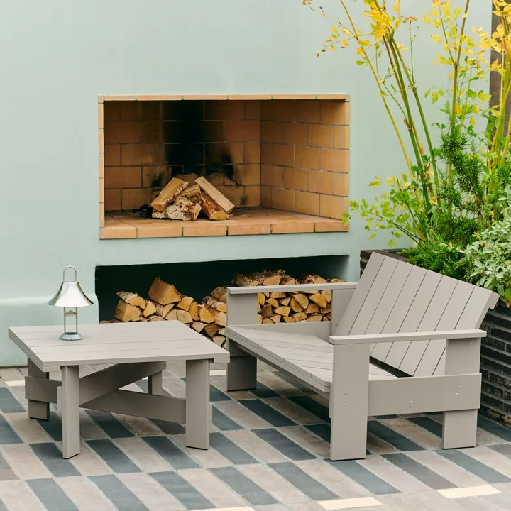 Crate Lounge sofa and side table from HAY