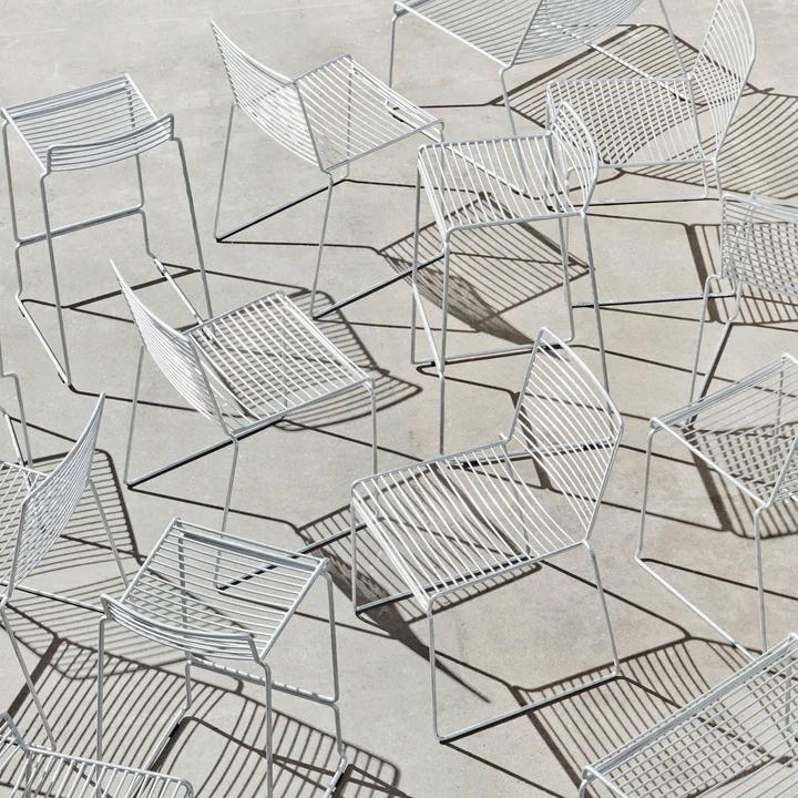 Hee Dining chair and bar stool, hot galvanized by HAY