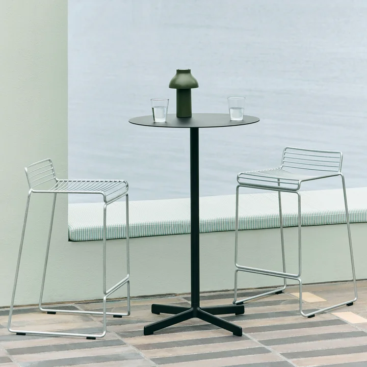 スツール HAY HEE BAR STOOL LOW Hee Bar Stool Low, White from HAY | RoyalDesign