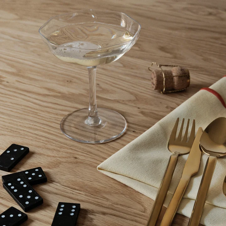 Limfjord Champagne glass from Broste Copenhagen