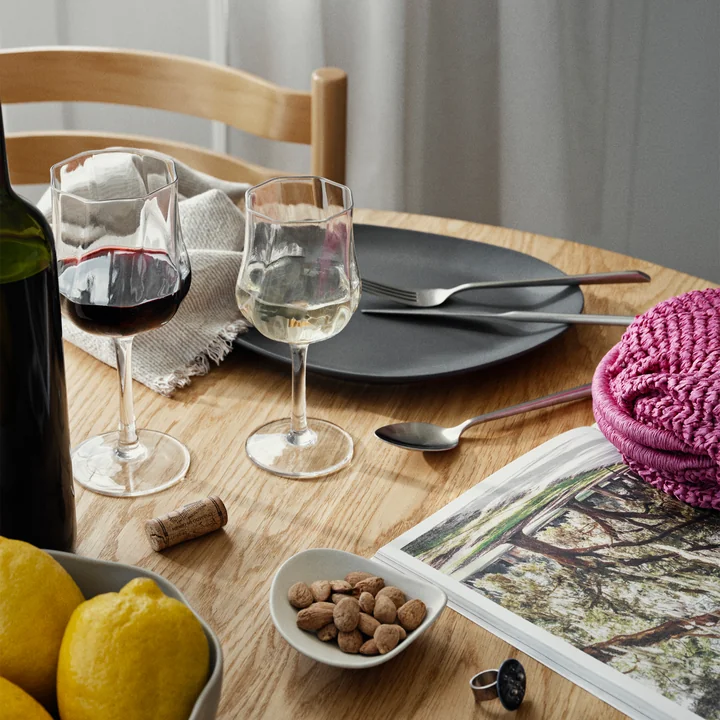 Limfjord Red wine glass & White wine glass from Broste Copenhagen