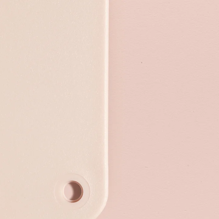 Eames Plastic RE material sample from Vitra in the color pale pink