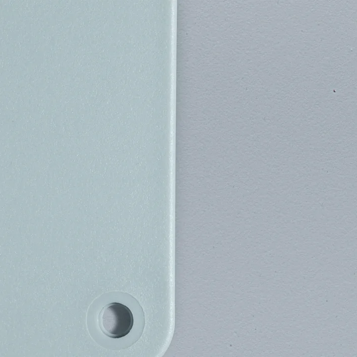 Eames Plastic RE material sample from Vitra in the color ice grey
