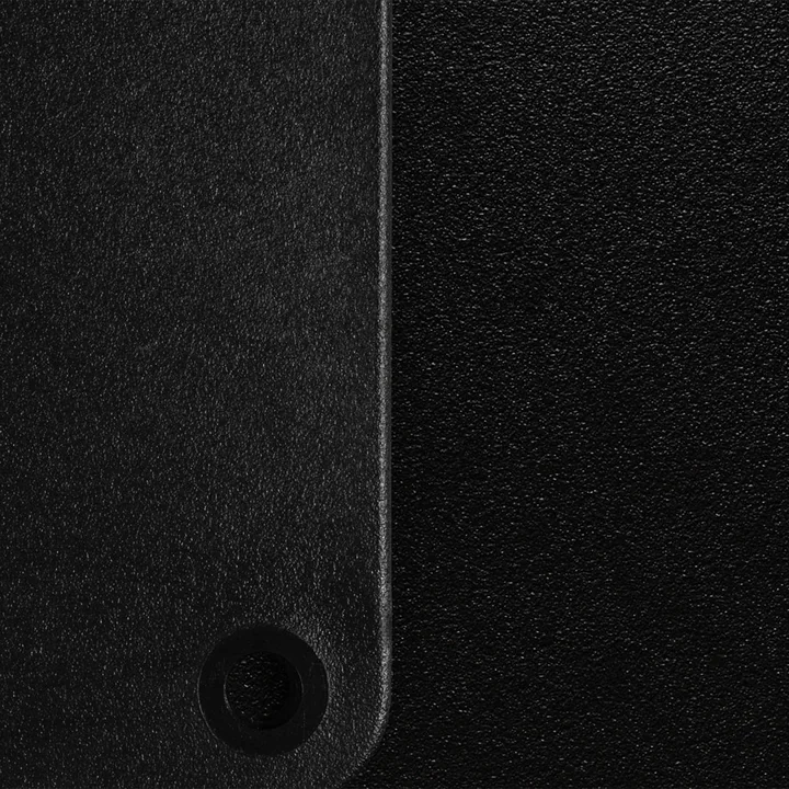 Eames Plastic RE material sample from Vitra in the color deep black