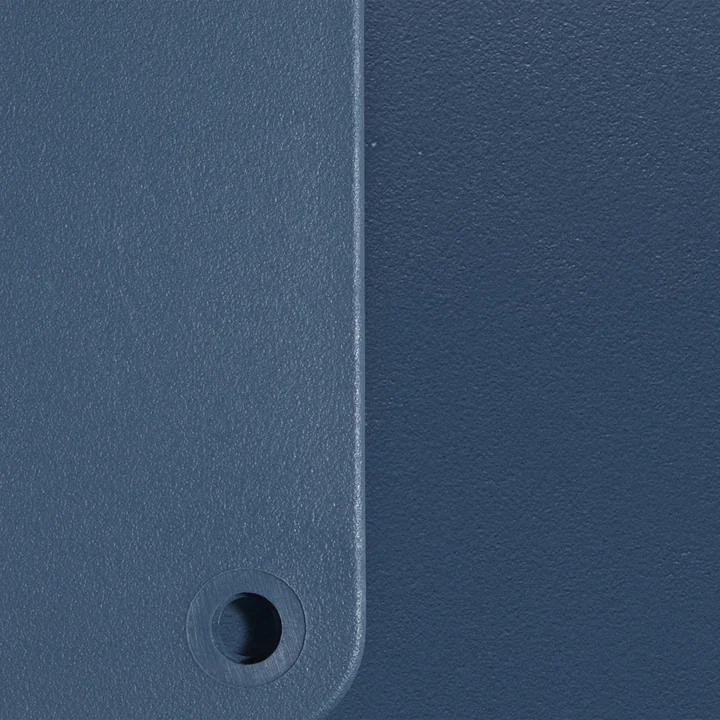 Eames Plastic RE material sample from Vitra in the color sea blue