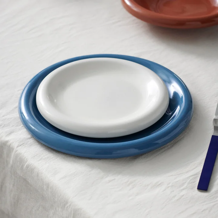 Barro Plate Ø 24 cm, dark blue from HAY